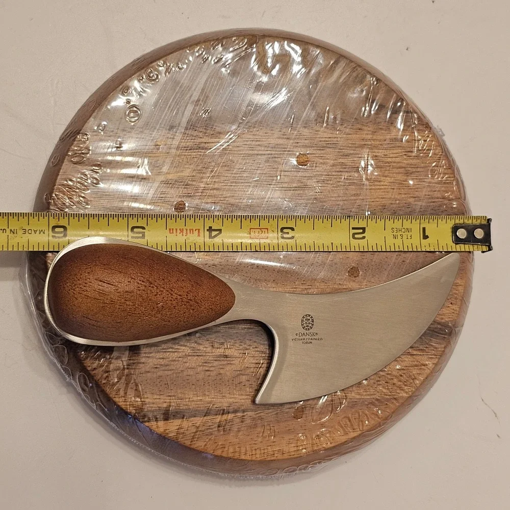 Dansk Vivianna Citrus Board and Knife Set Wood Stainless Steel Torun Vintage NOS